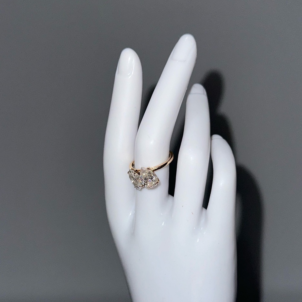 Sold EBAY ✅Pear & Marquise Moissanite Toi Et Moi 10KT Yellow Gold Ring